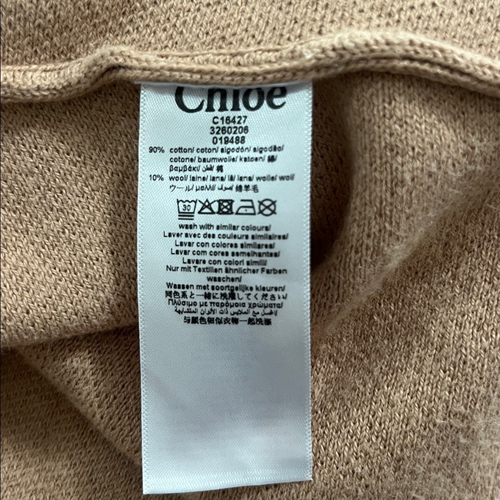 CHLOÉ
Kids Stone Cotton And Wool Cape With Buckle - Picture 15 of 16